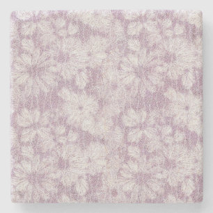 Porta-copo De Pedra Casa de Campo Velvety Lilac Daisy