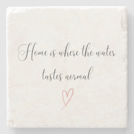 Porta-copo De Pedra Casa é onde a água tem o gosto normal