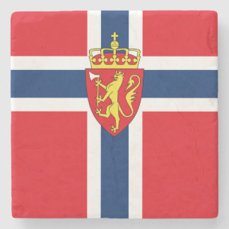 Porta-copo De Pedra Casaco de armas da Noruega sob pavilhão da Noruega