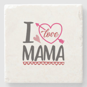 Porta-copo De Pedra Casal presente que amo mamãe