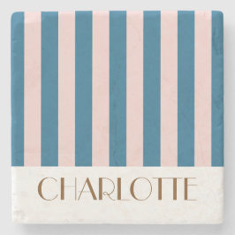 Porta-copo De Pedra Casamento Azul Náutico com Stripes Coloridas Vibra