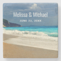 Casamento Cênico de Foto de Praia do Mar Azul Turq