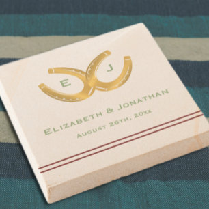 Porta-copo De Pedra Casamento de ferraduras ocidentais