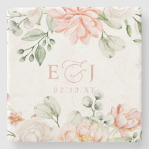 Casamento Floral Rosa Cor-de-Rosa Botânico Moderno