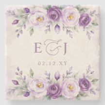 Casamento Floral Roxo Lavanda Botânico Elegante