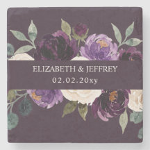 Casamento Floral Roxo Púrpura Marfim Berinjela