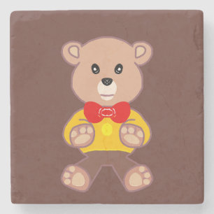 Porta-copo De Pedra Castanho-do-urso-peludo, branco-vermelho, bege-beg