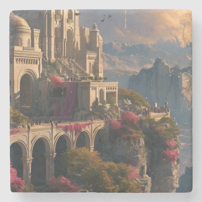 Porta-copo De Pedra Castelo (Frente)