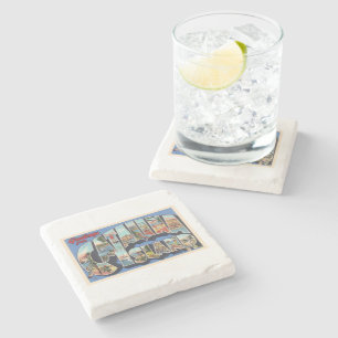 Porta-copo De Pedra Catalina Island - Letra grande postal da Califórn