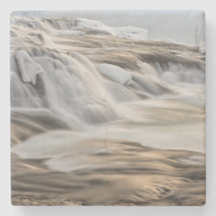 Porta-copo De Pedra Catarata Godafoss, inverno, Islândia
