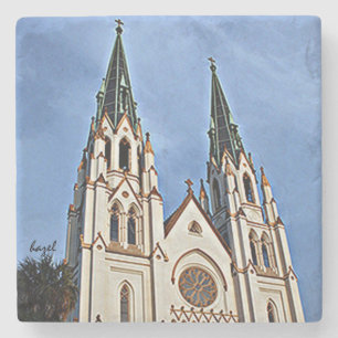 Porta-copo De Pedra Catedral de St John a porta copos do savana do