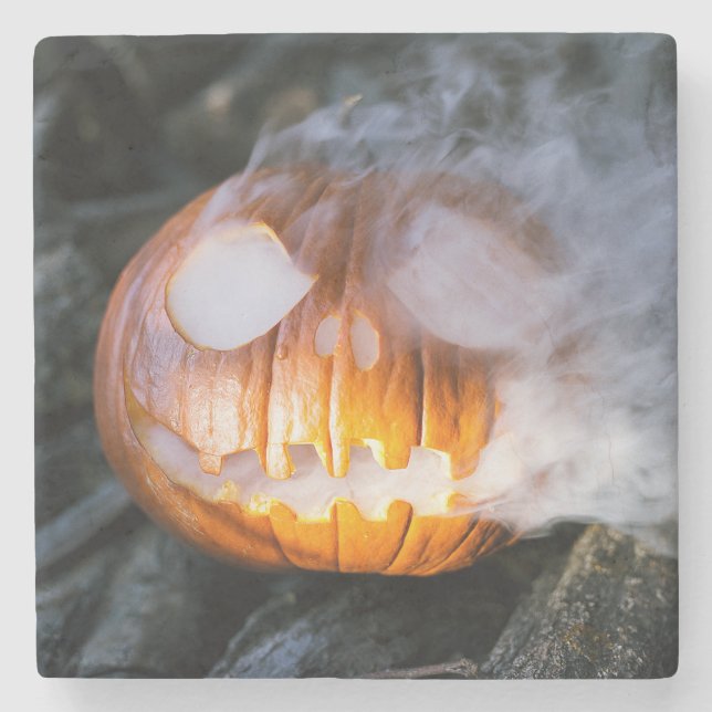 Porta-copo De Pedra Cavaleiro sem Cabeça Jack-o-Lanterna Cabeça uma Ch (Frente)