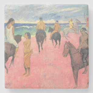 Porta-copo De Pedra Cavaleiros na Praia em Tahiti (Paul Gaugin)