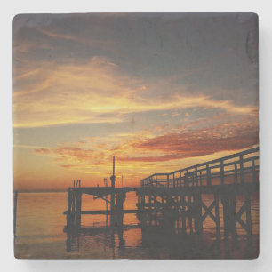 Porta-copo De Pedra Cedar Key Sunset 9