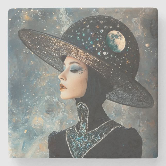 Porta-copo De Pedra Celestial Diva (Frente)