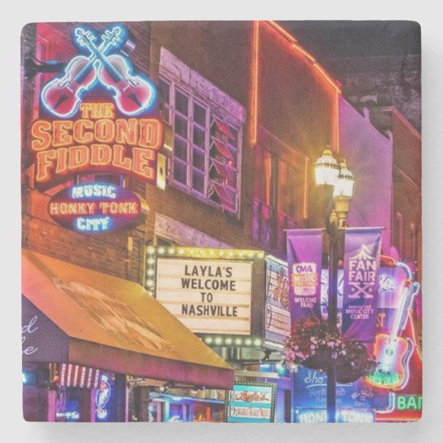 Porta-copo De Pedra Centro Nashville Tennessee Nightlife (Frente)