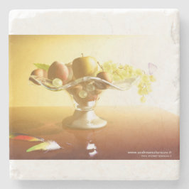 Porta-copo De Pedra Cesto de vidro com frutas e bateria