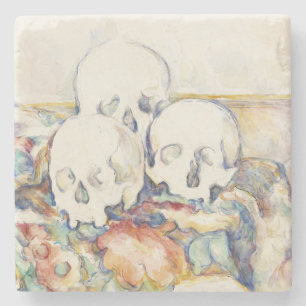 Porta-copo De Pedra Cezanne Os Três Crânios Cartaz de Arte Vintage Imp