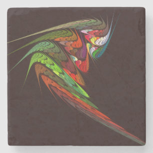 Porta-copo De Pedra Chameleon Abstrato Art