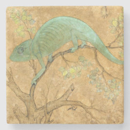 Porta-copo De Pedra Chameleon (Lizard) (Réptil) (Arte Mughal) (Asiátic