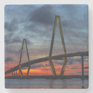 Porta-copo De Pedra Charleston Fire Like Sunset