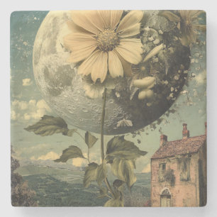 Porta-copo De Pedra Charme de Flor e Vintagem Ligado