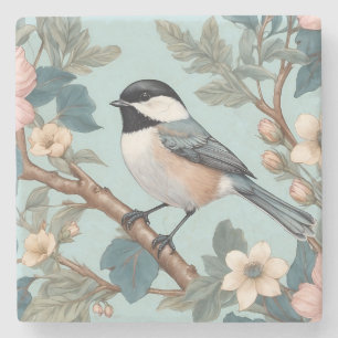 Porta-copo De Pedra Charming Chickadee Bird