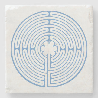 Porta-copo De Pedra Chartres Labyrinth Blue
