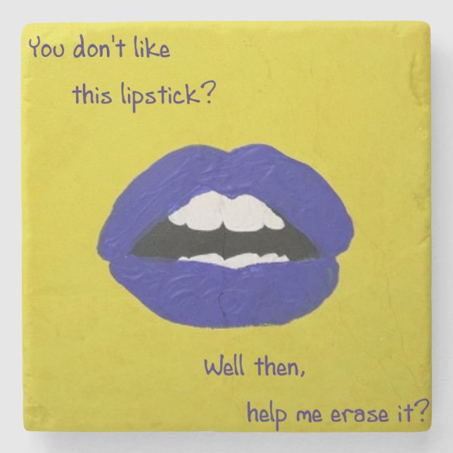 Porta-copo De Pedra Cheesy Lines for Valentine's Stone Coaster (Frente)