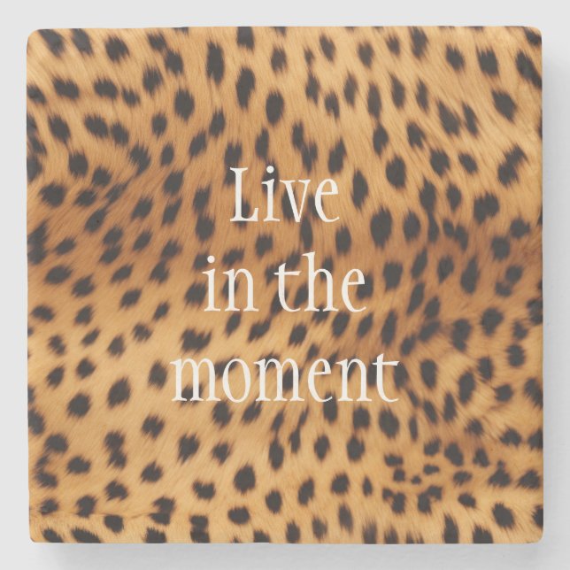 Porta-copo De Pedra Cheetah Animal fur (Frente)