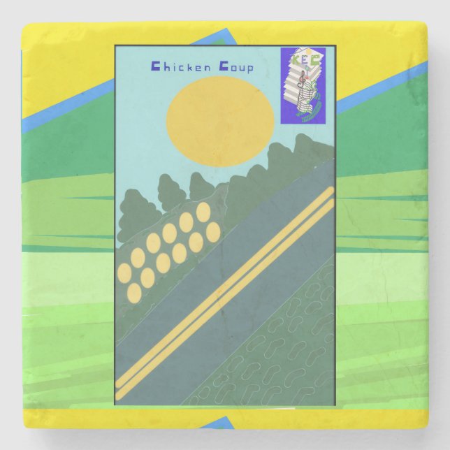 Porta-copo De Pedra Chicken Coup  (Frente)