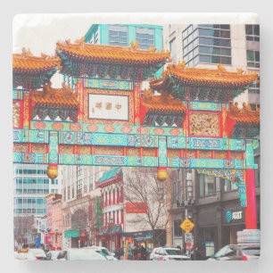 Porta-copo De Pedra Chinatown. Washington, DC, EUA