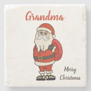 Porta-copo De Pedra Chinelos de Natal do Papai Noel Personalizado