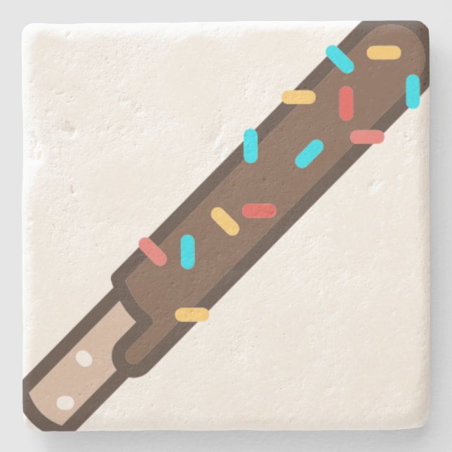 Porta-copo De Pedra chocolate (Frente)