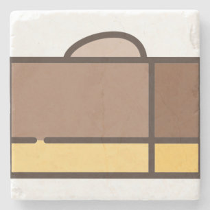Porta-copo De Pedra chocolate