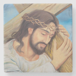 Porta-copo De Pedra Christian Faith Jesus Cristo