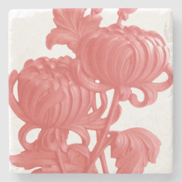 Porta-copo De Pedra Chrysanthemum Rosa