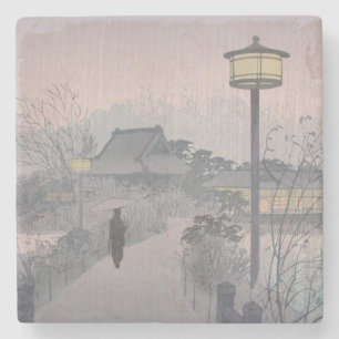 Porta-copo De Pedra Chuva Crepuscular no Caminho para Shinobazu no Jap
