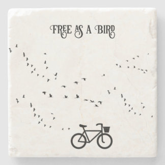 Porta-copo De Pedra Ciclismo da vida, livre como um pássaro personaliz