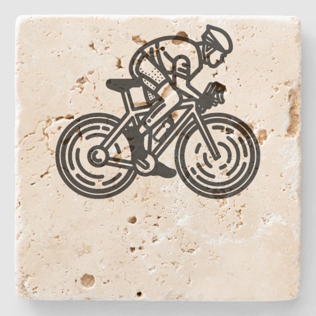 Porta-copo De Pedra ciclista de velocidade (Frente)