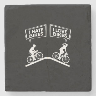 Porta-copo De Pedra Ciclista I Love Bikes