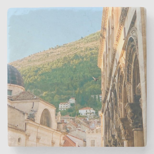 Porta-copo De Pedra Cidade antiga de Dubrovnik (Frente)