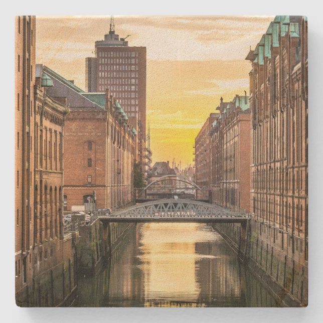 Porta-copo De Pedra Cidade de HamburgoScape (Frente)