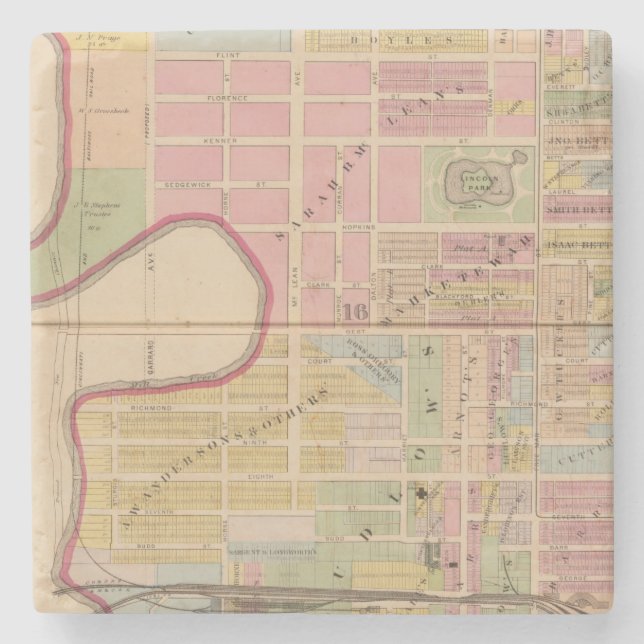 Porta-copo De Pedra Cincinnati, Ohio 2 (Frente)