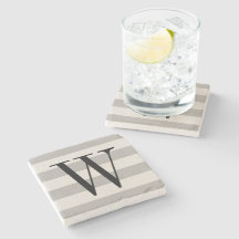 Cinza Stripes Monograma | Farmhouse Moderna