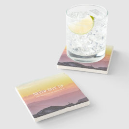 Porta-copo De Pedra Citação de Motivação das Cores do Arco-Íris do Col