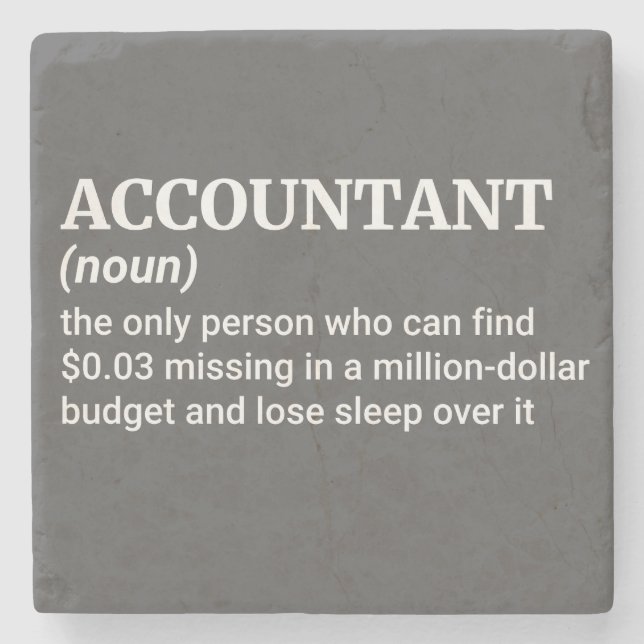 Porta-copo De Pedra Citação do Contador Sarcástico (Frente)