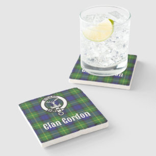 Porta-copo De Pedra Clã Gordon Tartan Crest