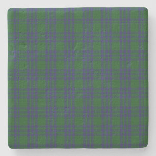 Porta-copo De Pedra Clan Montgomery Tartan Xadrez Stone Porta copos
