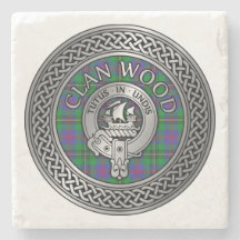 Clan Wood Crest & Tartan Knot
